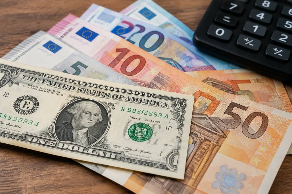 1 dollar en euros : quel est son montant selon le taux de change du jour ?